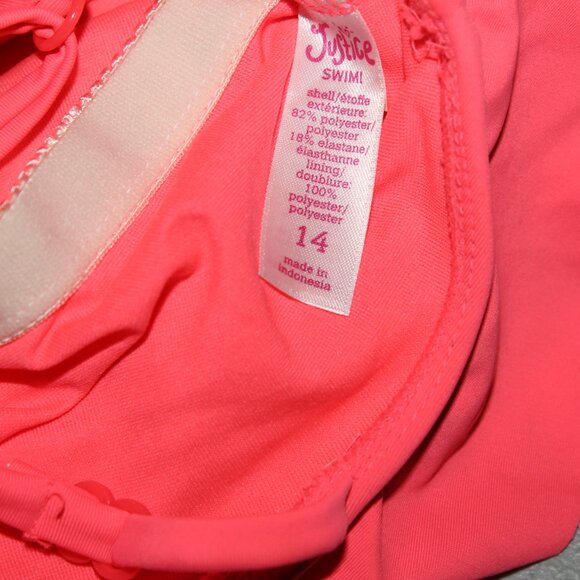 Multi Color 1 Pcs Justice Swimsuit Size 14 - Picture 3 of 9